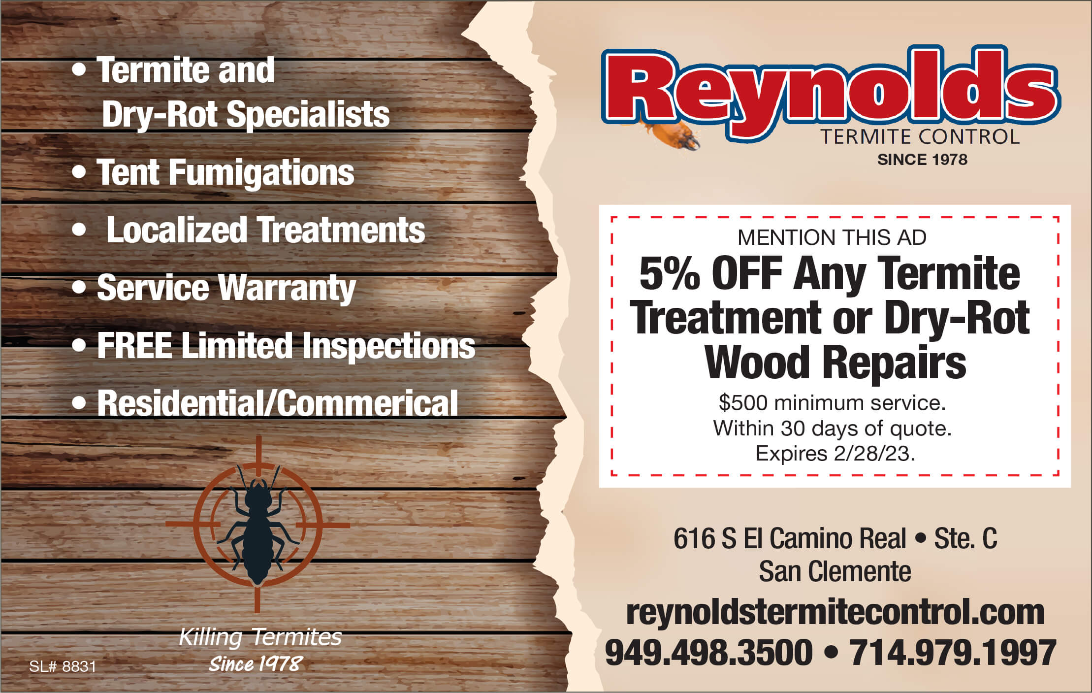 Reynold's Termite Control